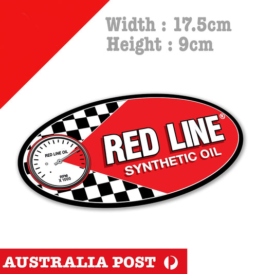 RED LINE SYNTHETIC OIL Logo, Engine Oil Logo Sticker