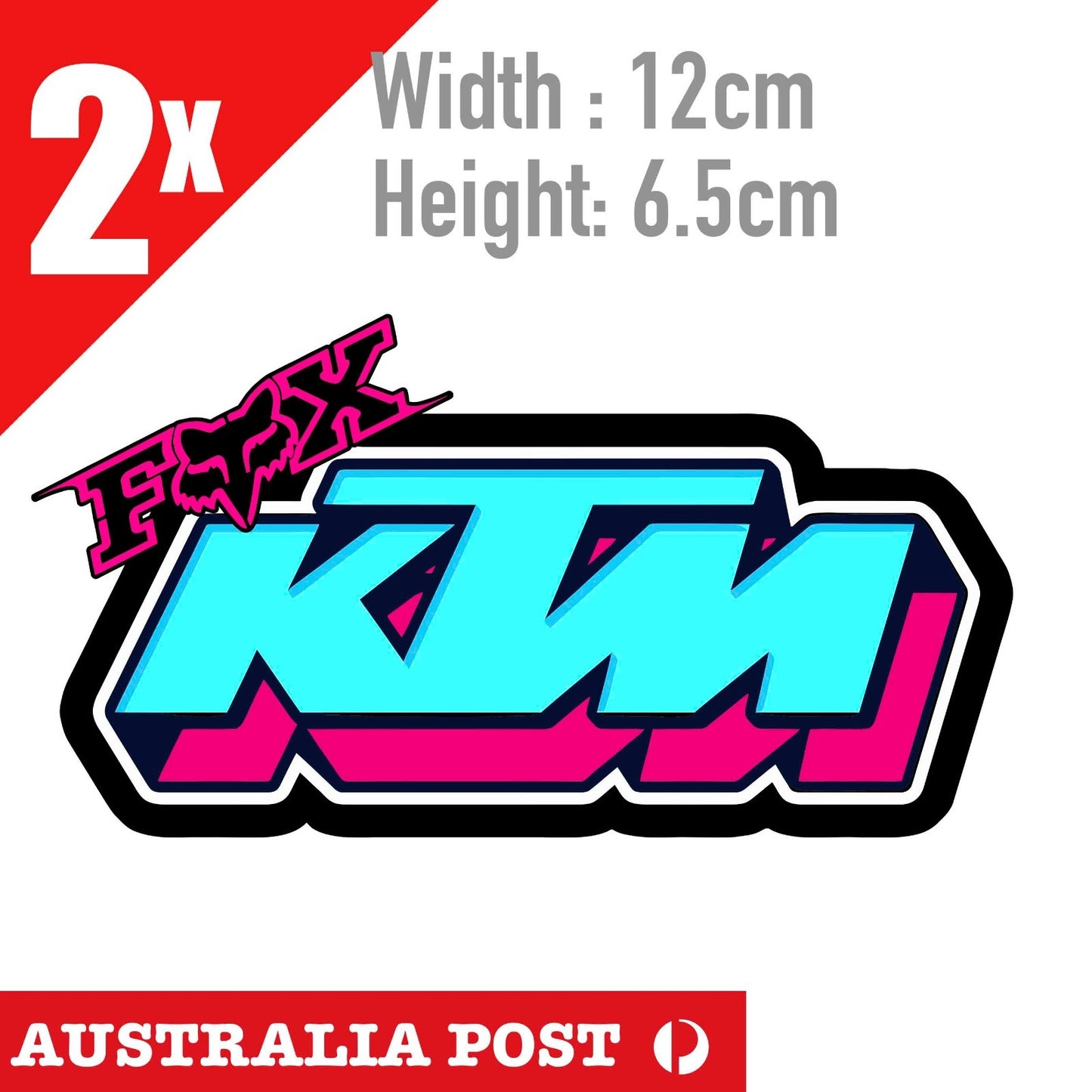 KTM Racing FOX Bicycle Stickers