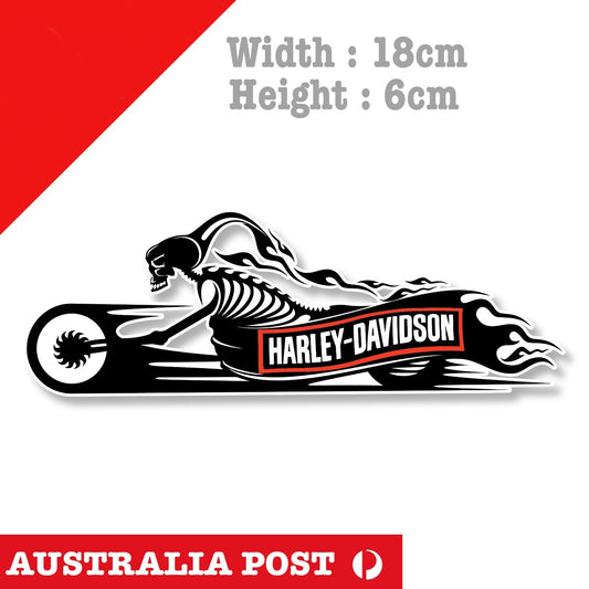 Harley Davidson Motorcycle Skull Death Rider Sticker