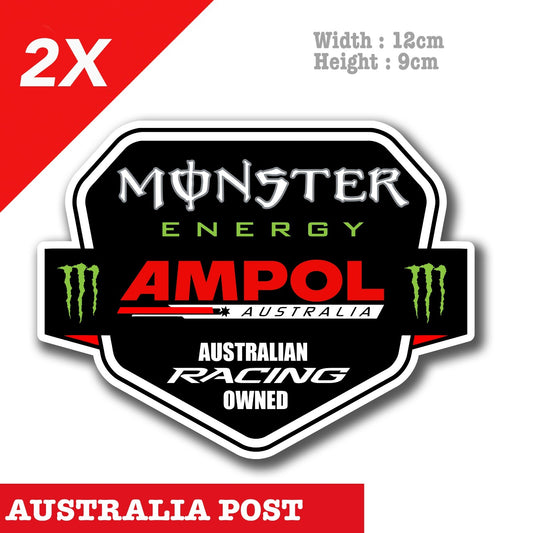 MOnster Energy Drink AMPOL Racing Australia, AMPOL Logo  Vinyl  Sticker