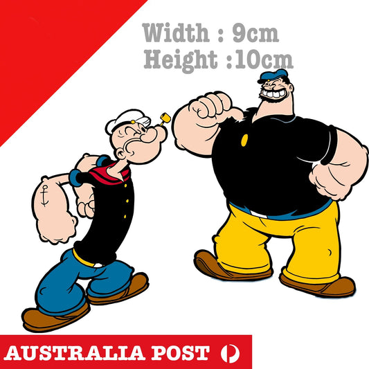 Popeye Sailor and Bluto muscular bully Sticker
