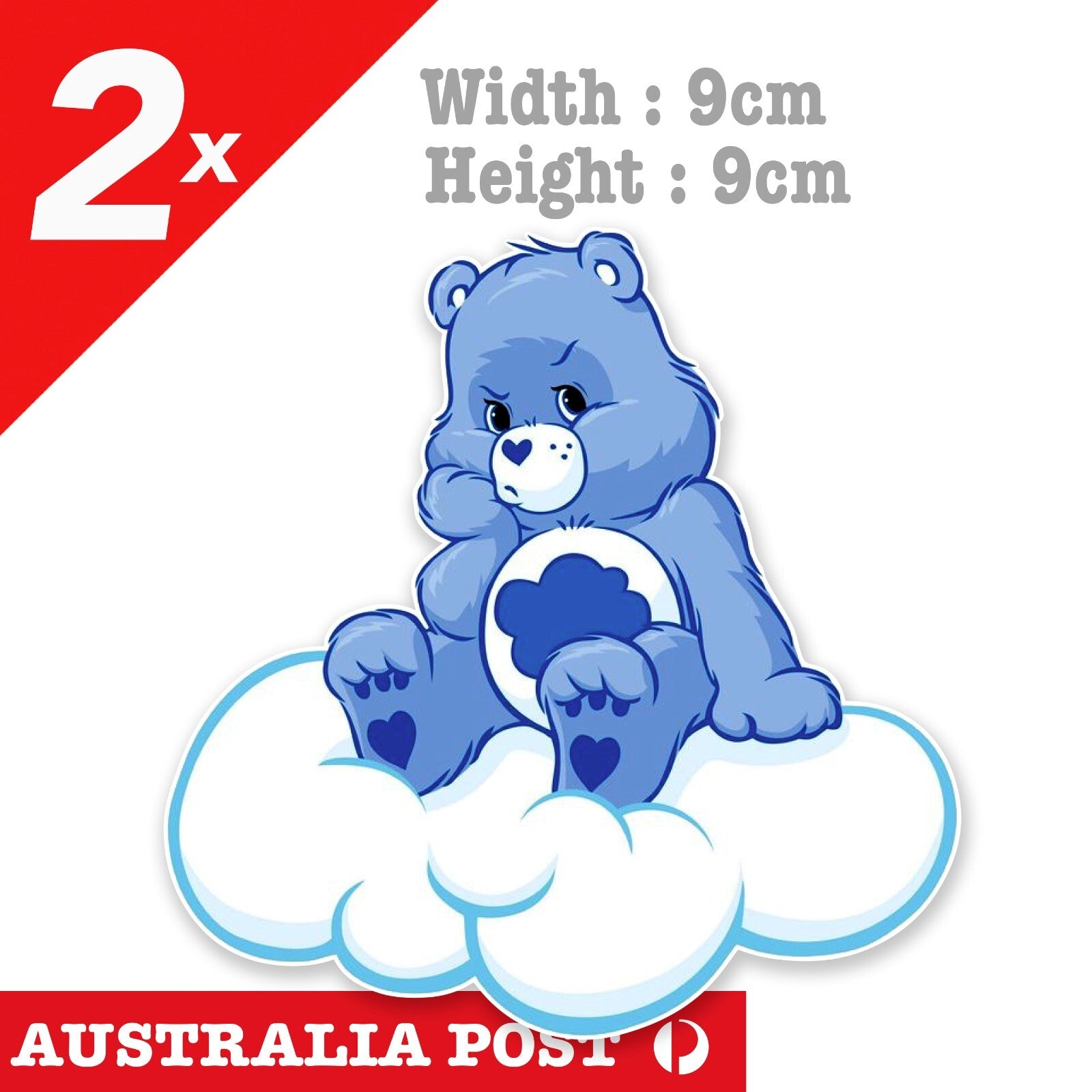 Care Bear Blue Bear Grumpy Bear, Cute Care Bear Sticker