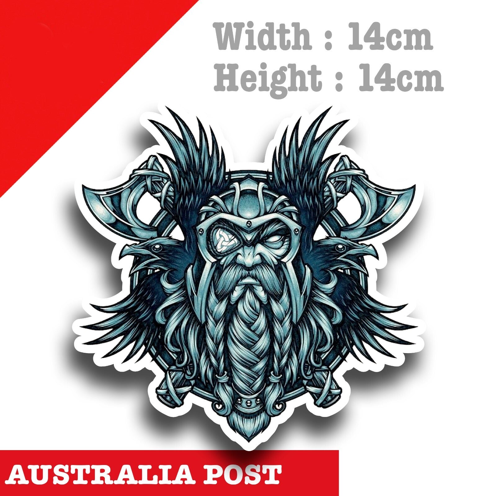 Odin Viking with Axe, Odin God of Warriors, Car  Vinyl  Sticker