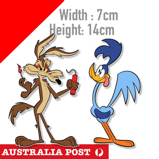 Road Runner Wile E. Coyote Dynamite funny Cartoon Sticker