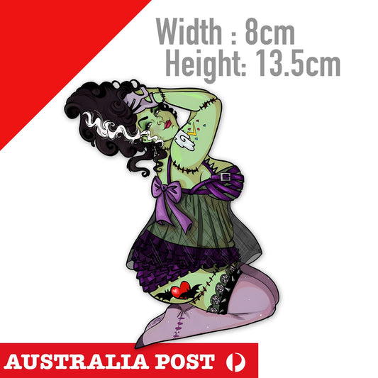 Frankensteinr Sexy Chubby Girl, Sexy Zombie Girl Sticker