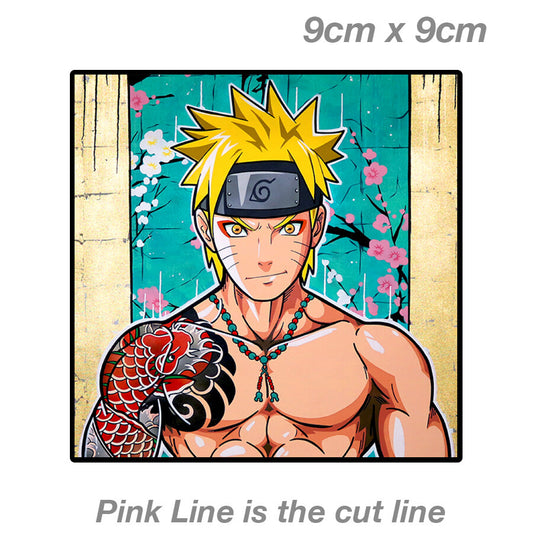 Naruto Uzumaki Tattooed Poster JDM Laptop , Car  Decal Sticker 