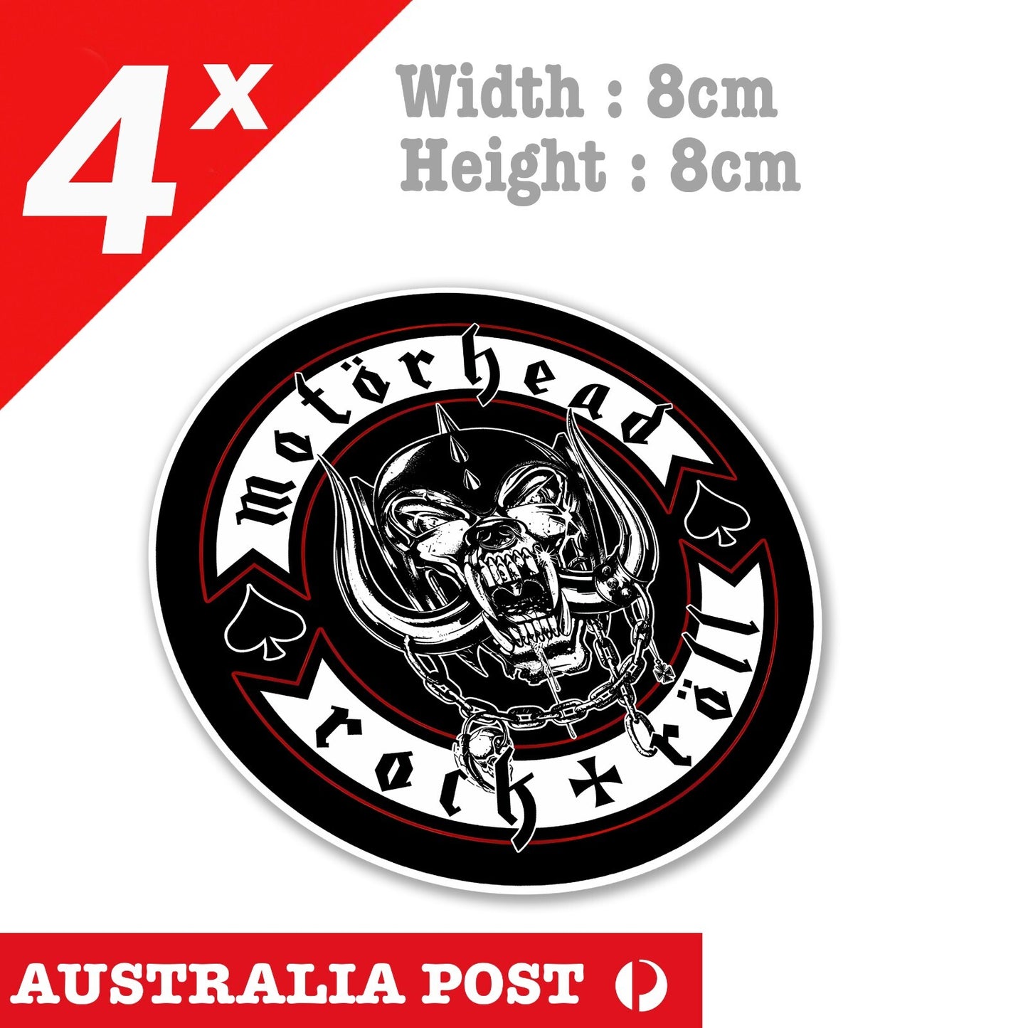 MOTÖRHEAD - 'Biker  Back Patch Motorcycle,Fuel Tank, Helmet Sticker