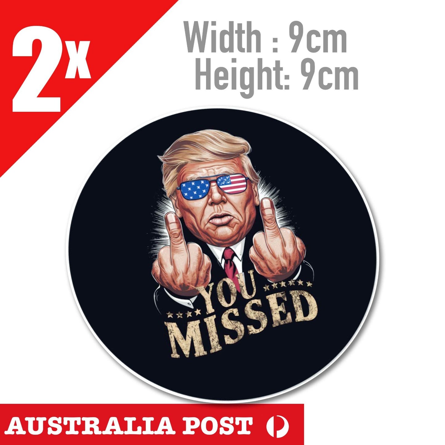 Trump 2024 AMERICAN Election Funny Middle Finger Stickers
