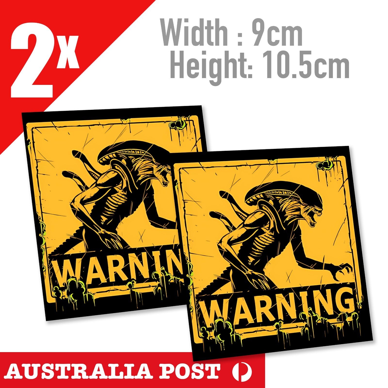 Alien VS Predator  WARNING SIGN Stickers
