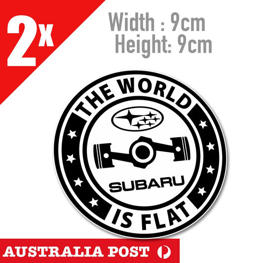 The WORLD is Flat SUBARU badge Sticker