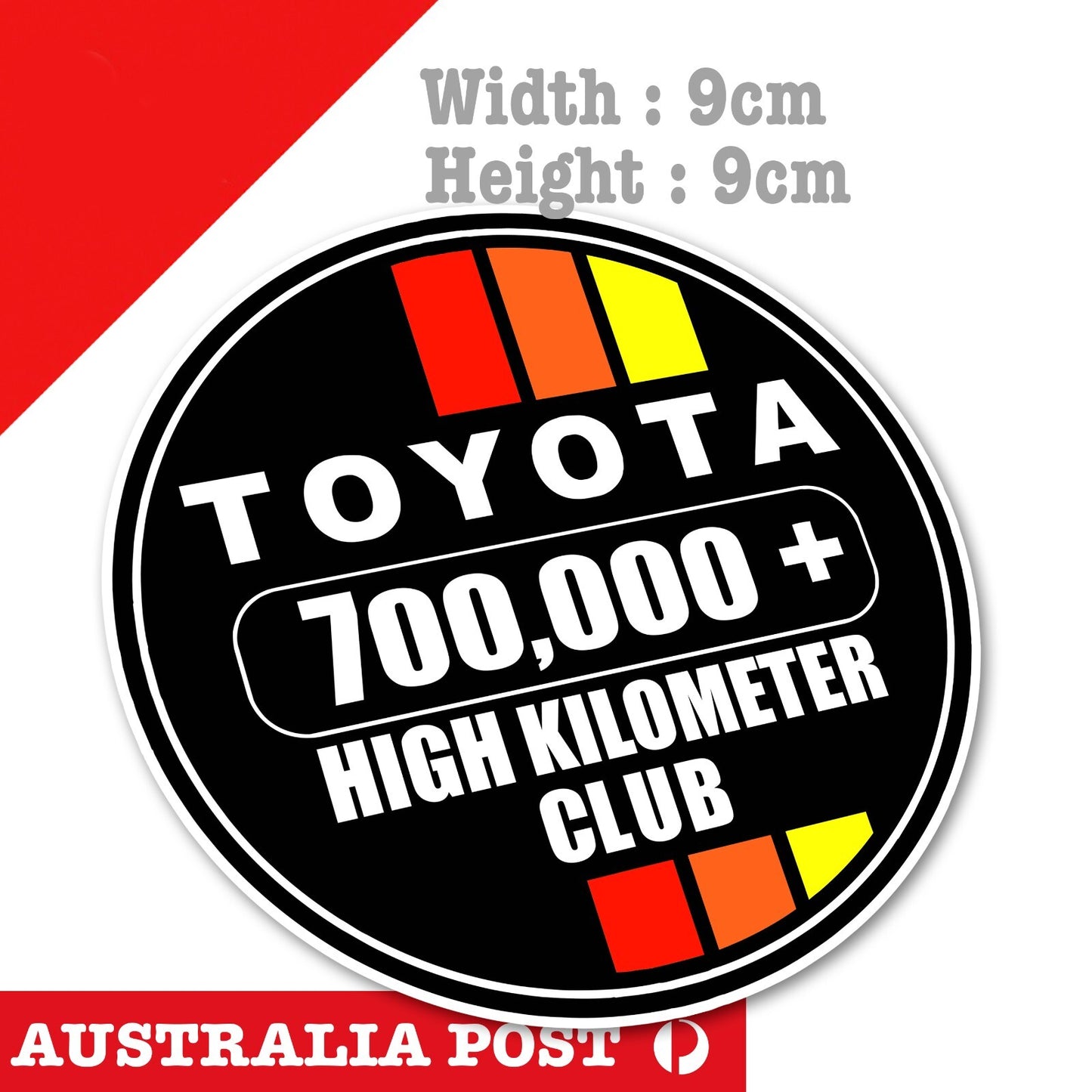 Toyota 700,000 High KILOMETER Club, High Kilometer , 4WD, 4X4, Off Road Sticker