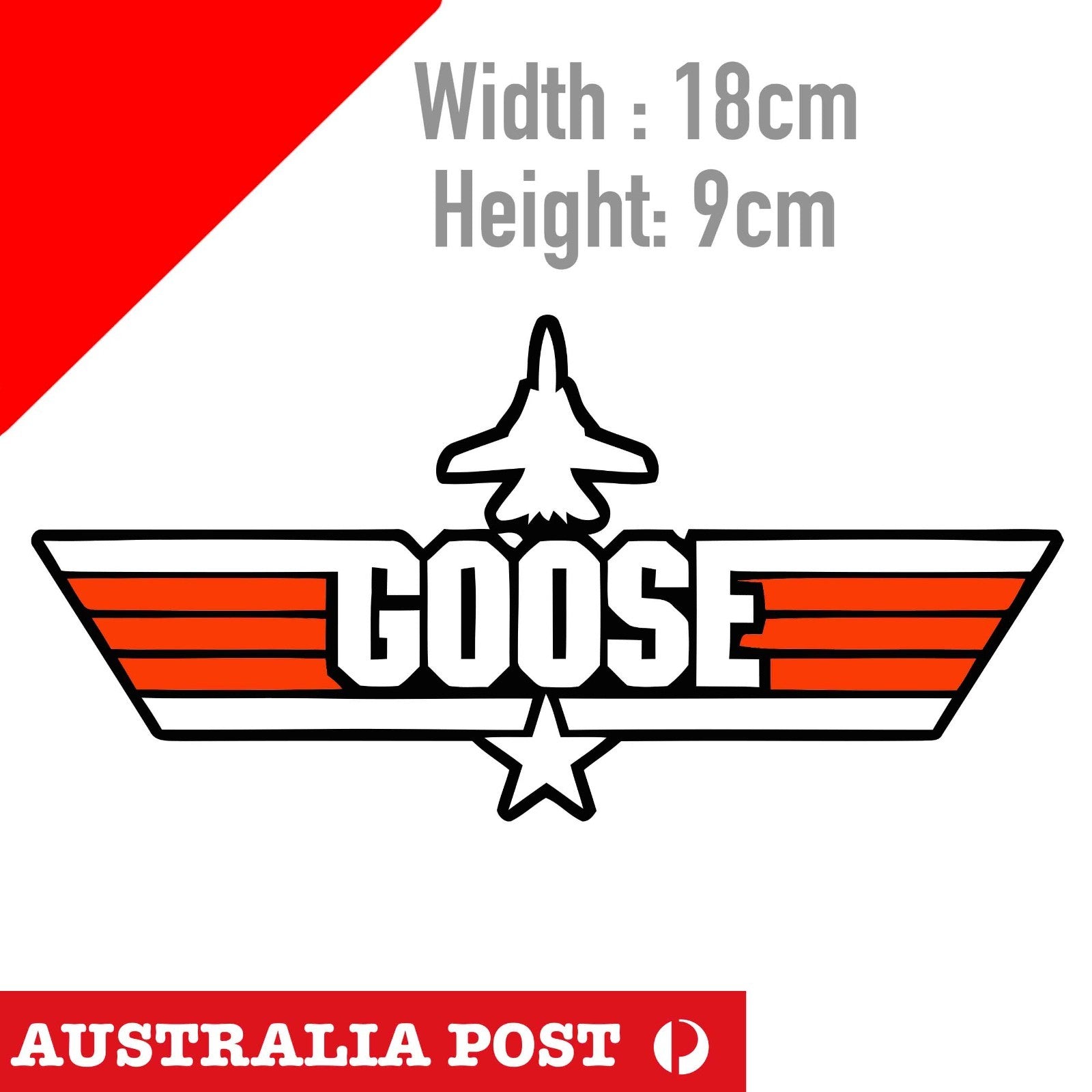GOOSE Top Gun Logo  MAVERICK TopGun Decal Air Force Style  Sticker