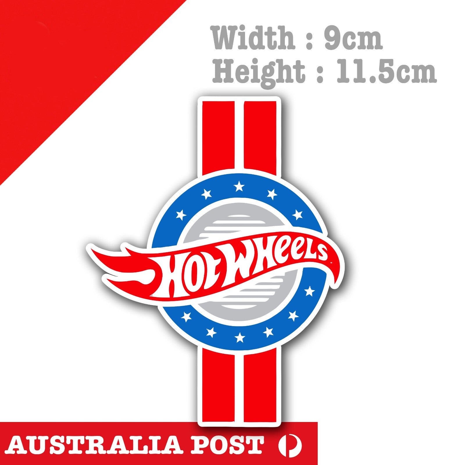 HOT WHEELS Badge Stripe Logo  Sticker