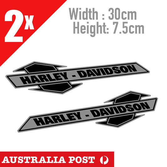 Harley Davidson Classic Motorcycle , Black  Fuel Tank, Motorcycle Banner Sticker