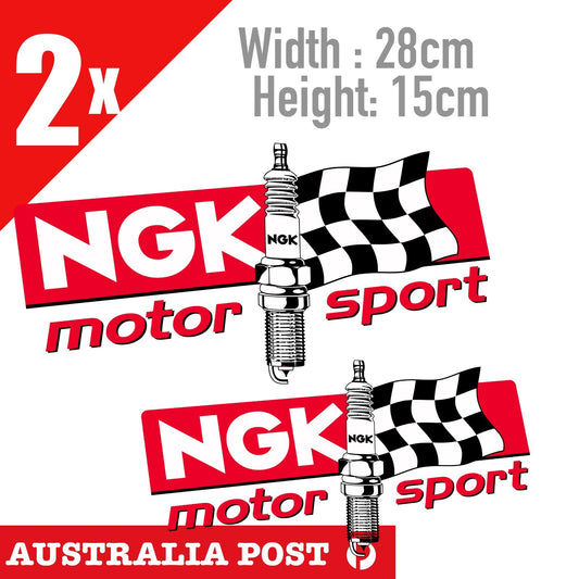 NGK Japan Performance Spark Plugs Motor Sport, Racing Flag Stickers