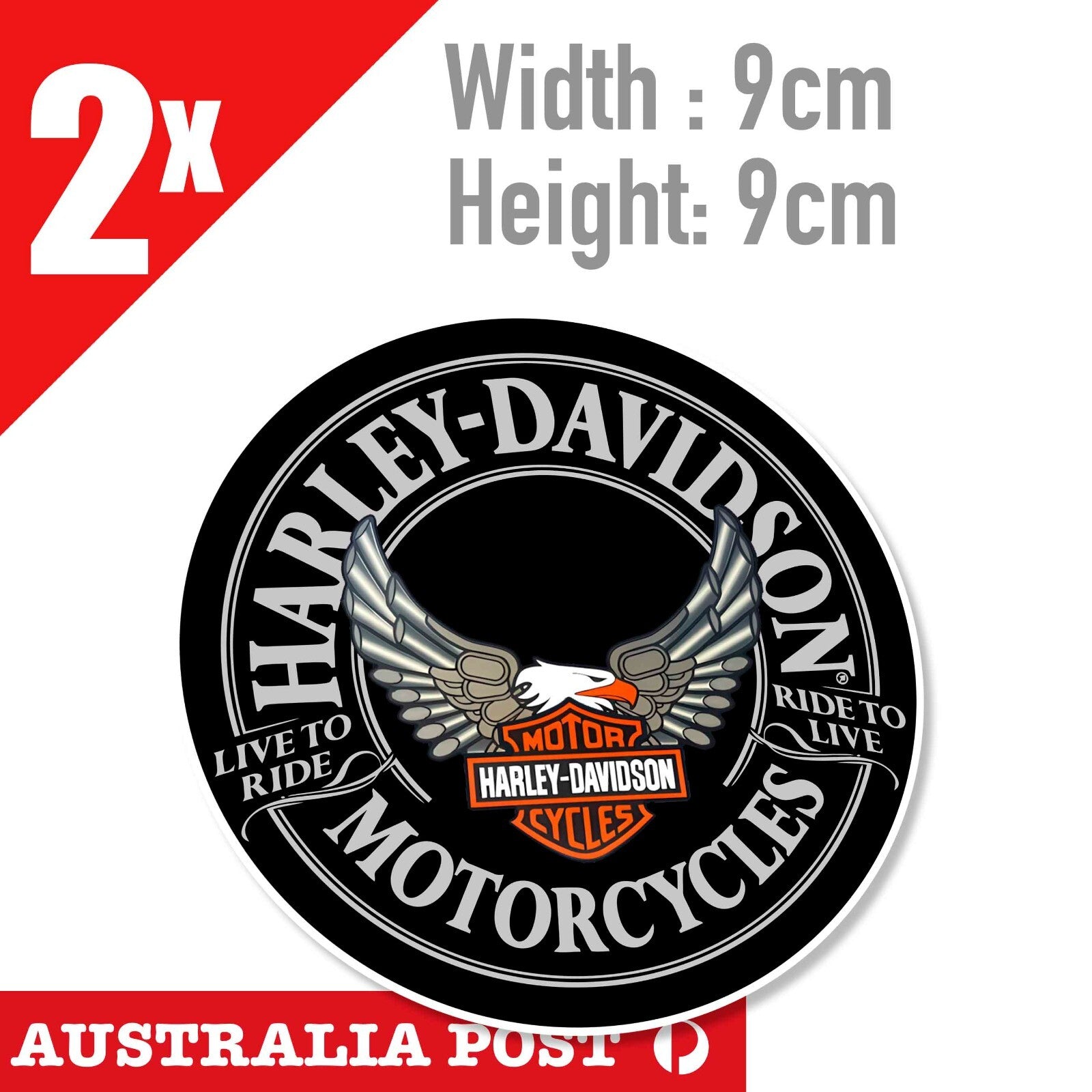 HARLEY Davidson Logo Wing Eagle Motorcycle, Helmet, Fuel Tank Logo Sticker