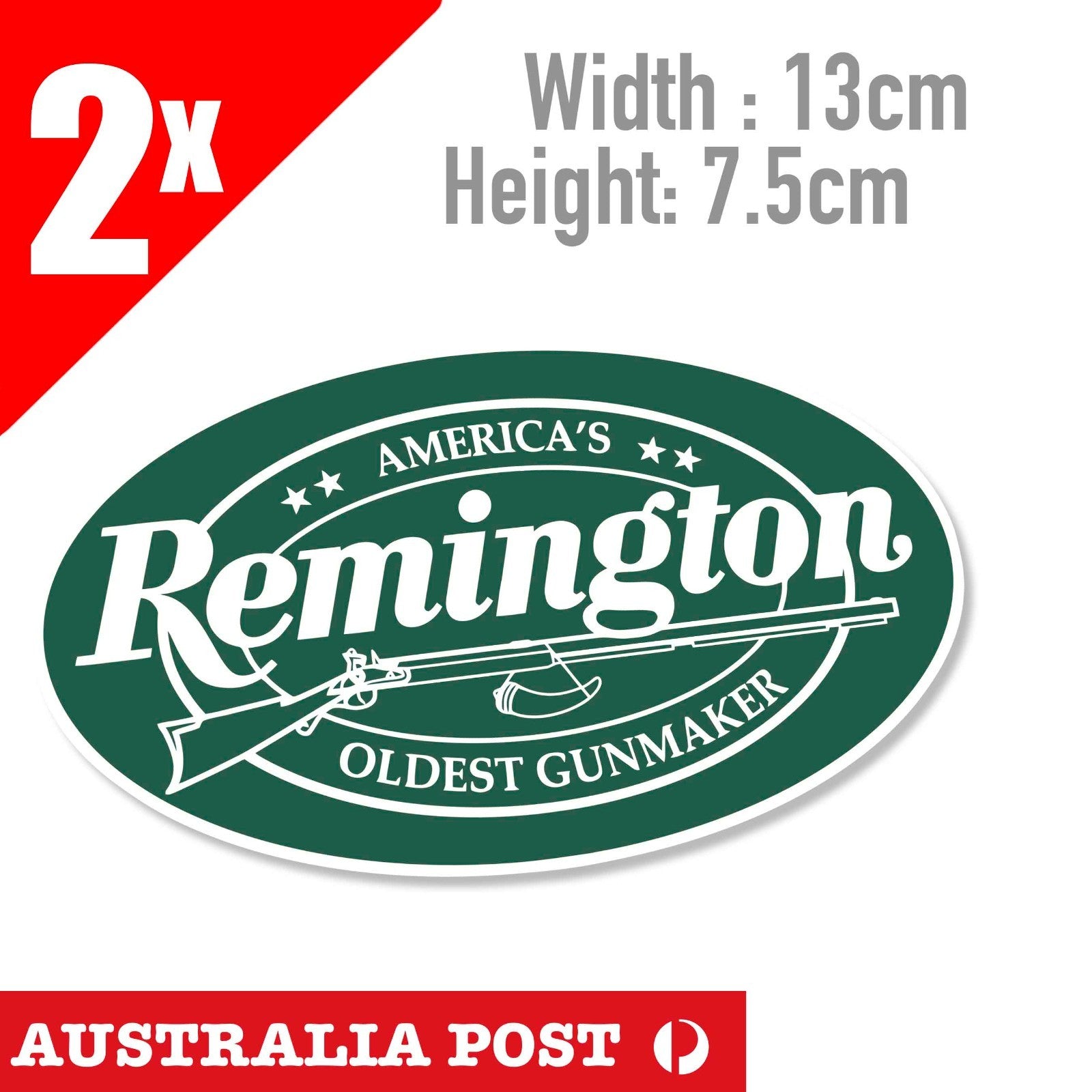 REMINGTON FIREARMS AMMUNITION RIFLE HUNTING CAMPING TENT CARAVAN STICKER