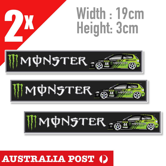 Monster Energy Drink HONDA CIVIC RACING Banner Sticker
