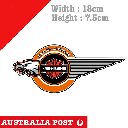 Harley Davidson Motorcycle Eagle Wings Logo  ,Fuel Tank, Helmet Decal Sticker
