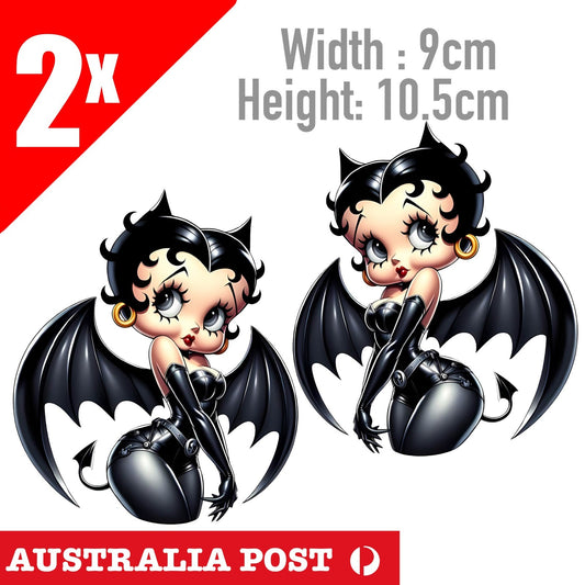 Betty Boop as BAT GIRL Black Devil Dress Sticker