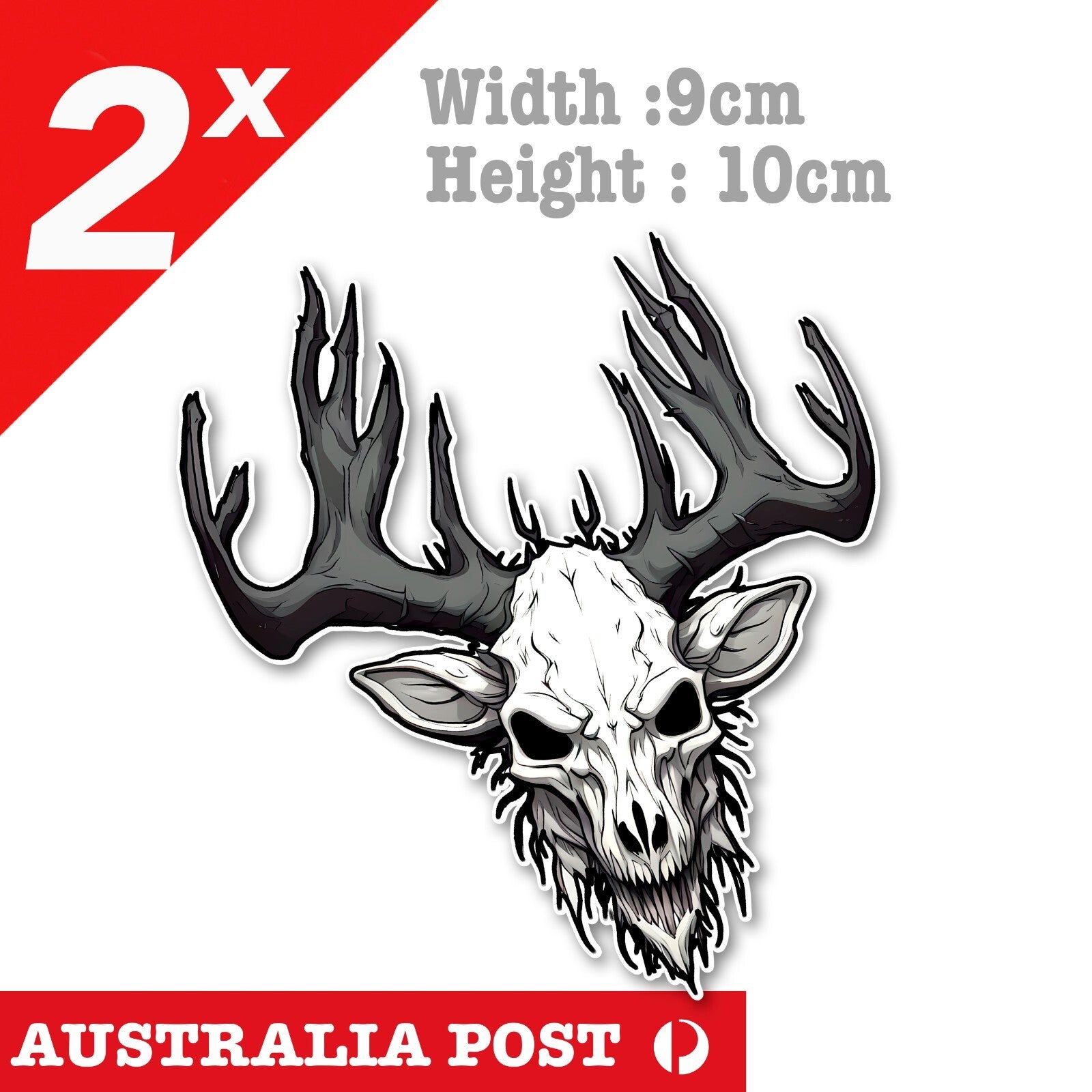 BULL HEAD SKULL WITH BIG HORNS,ANIMALS, CAR DECAL STICKER