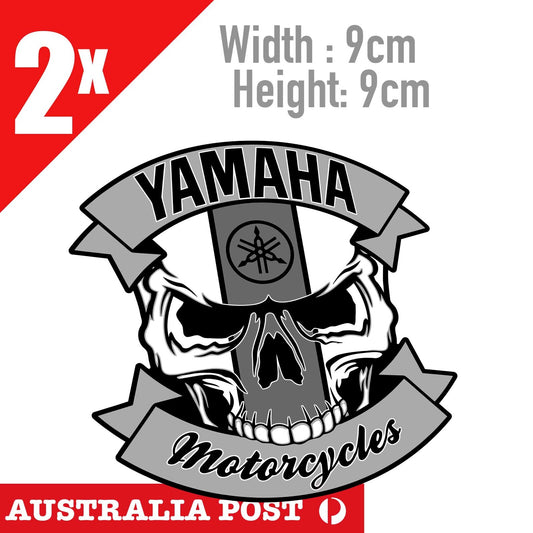 Skull Yamaha Motorcycle logo, YAMAHA SKULL Head  Sticker