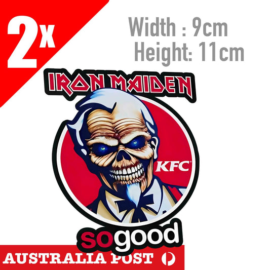 Iron Maiden KFC Funny Sticker Decal band album Stickers