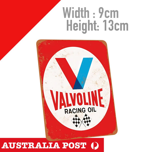 VALVOLINE Racing Oil Vintage Old Rusted Damaged style Sticker