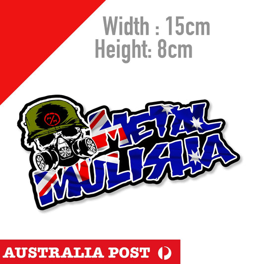 Motorcycle Helmet Metal MULISHA Skull Australian Flag Helmet logo Sticker