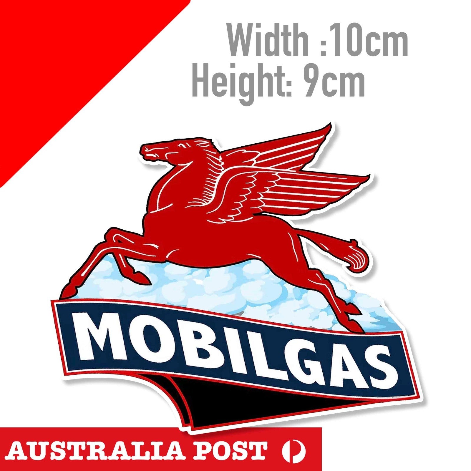 VINTAGE Mobil Pegasus  Decal Sticker  Vintage Petrol Americana Oil Logo Sticker