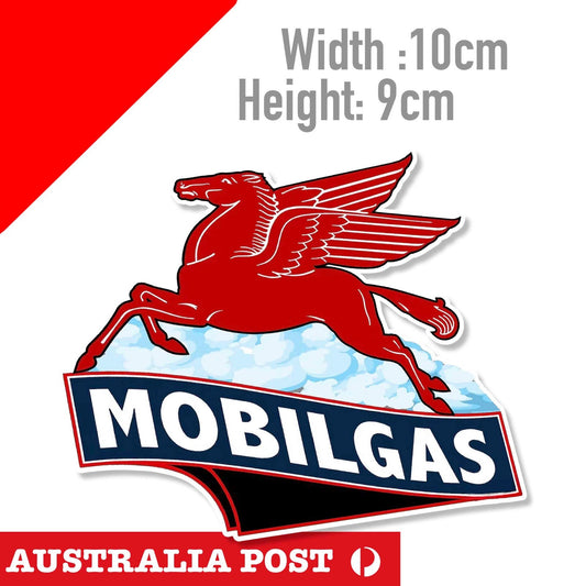 VINTAGE Mobil Pegasus  Decal Sticker  Vintage Petrol Americana Oil Logo Sticker