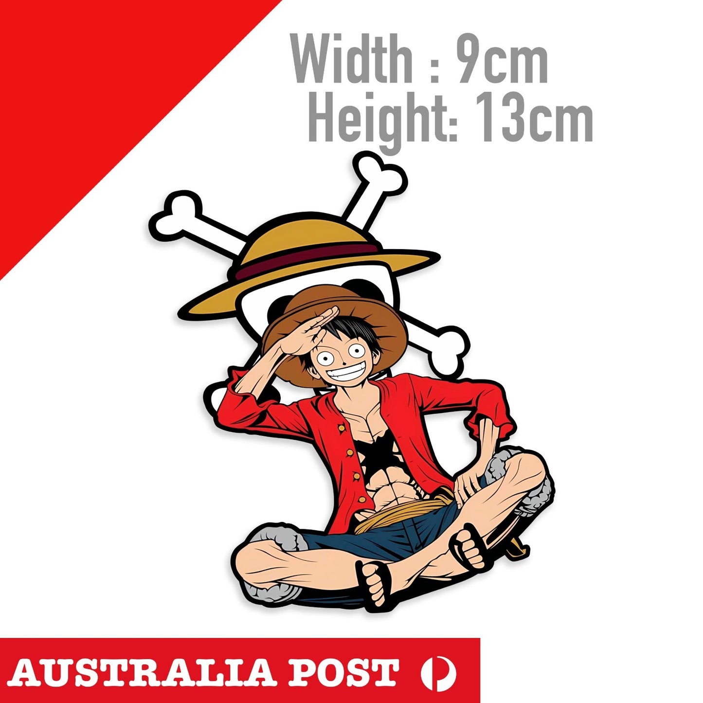 Monkey D Luffy Pirate King Logo, One Piece Pirate Logo Sticker