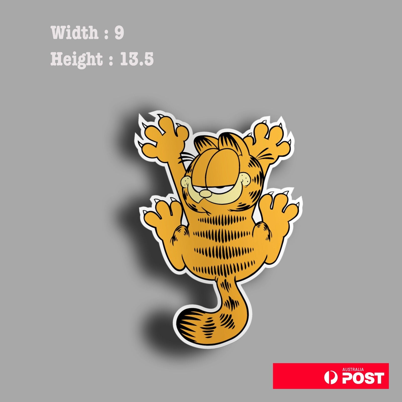Garfield Hanging Funny Cat Laptop , Car  Vinyl  Sticker 