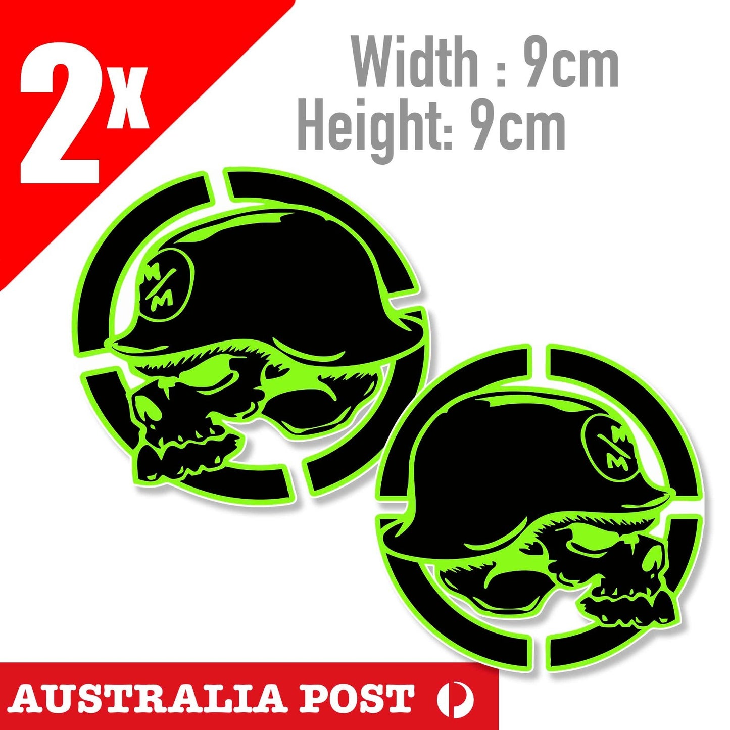 Metal Mulisha Soldier Head, WORLD WIDE DOMINATION, Off Road  Helmet Stickers
