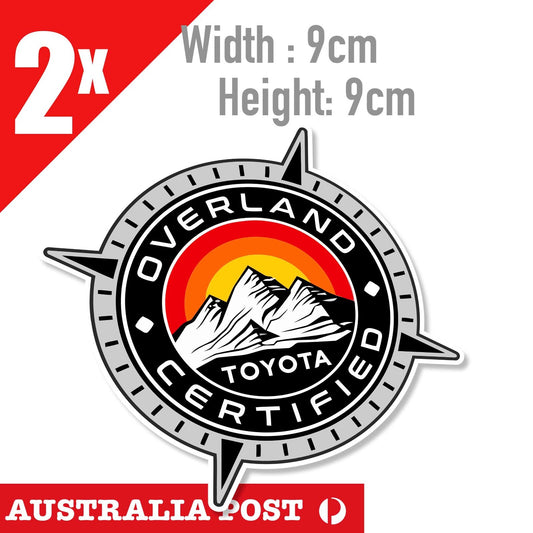 TOYOTA TRD OVERLAND Compus 4WD Vintage Logo Hilux 4x4 Off Road Ute Sticker