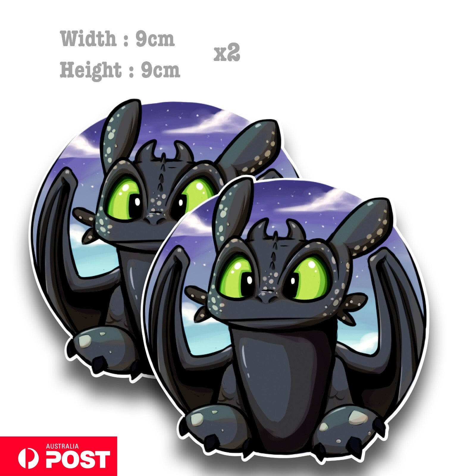 Hiccup Riding Toothless - How to Train Your Dragon Cartoon Sticker