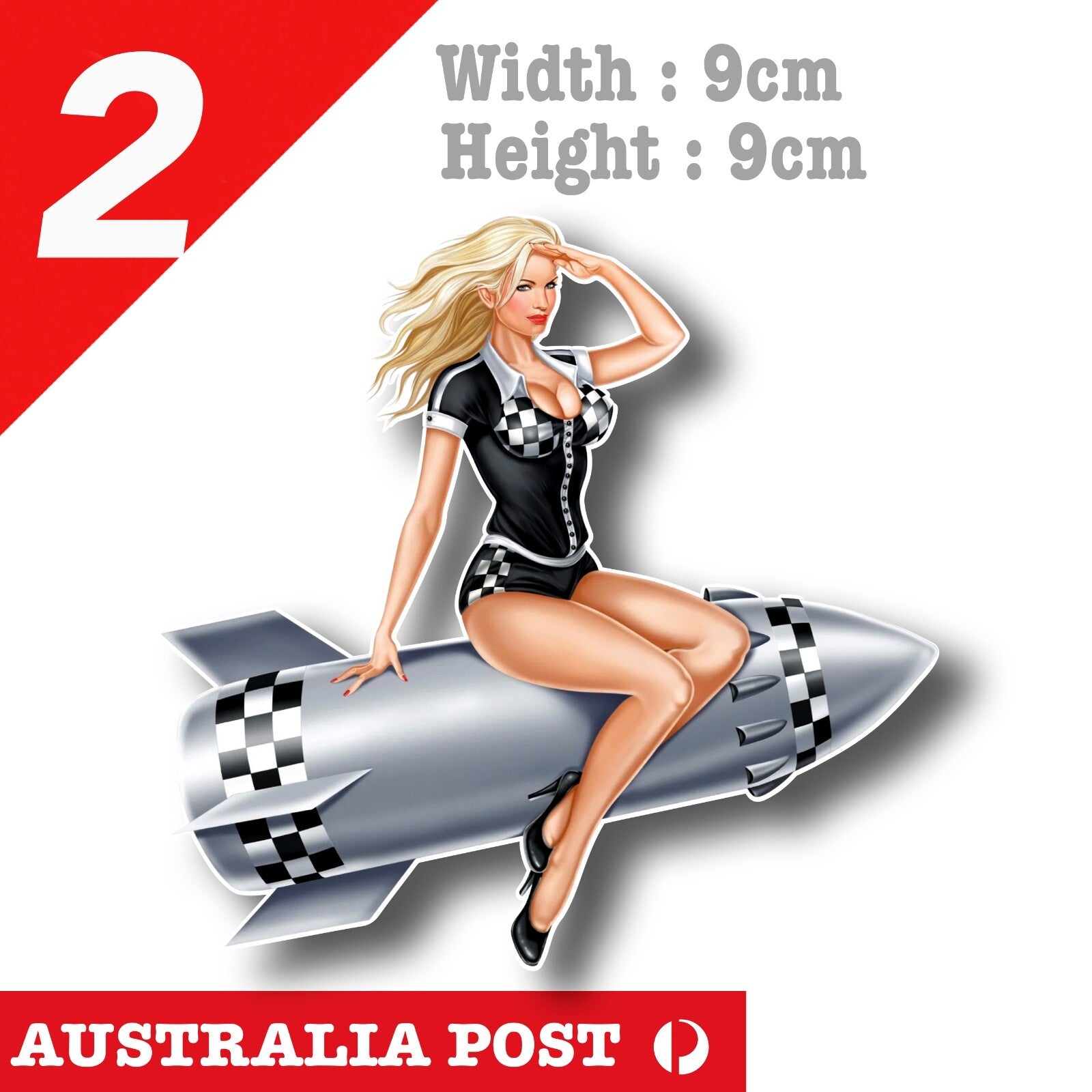 Bomber Girl  Pin up girl Bomb Shell  Laptop , Car  Vinyl  Stickers