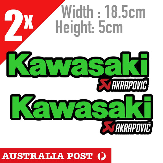 KAWASAKI AKRAPOVIC Banner Logo Sticker