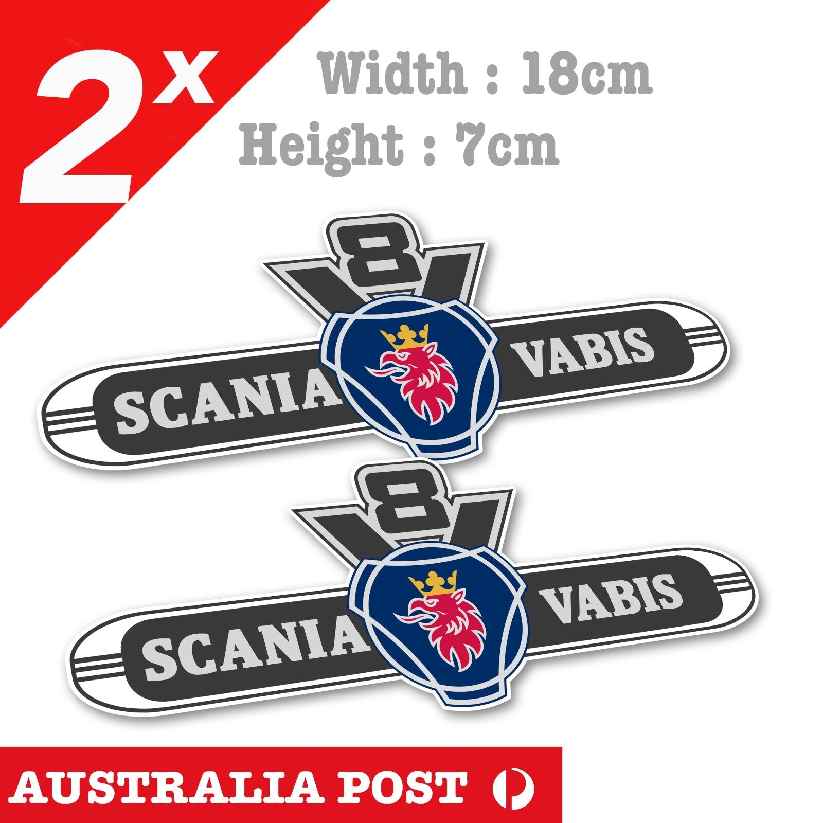 SCANIA V8 Logo Badge, Scania VABIS V8  Stickers
