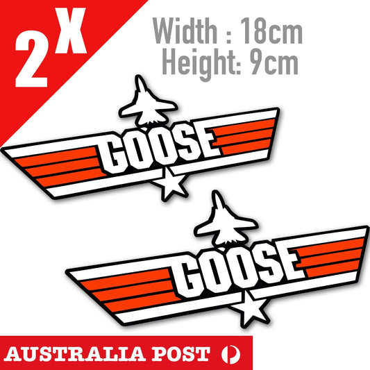 GOOSE Top Gun Logo Sticker  MAVERICK TopGun Decal Air Force Style  Sticker