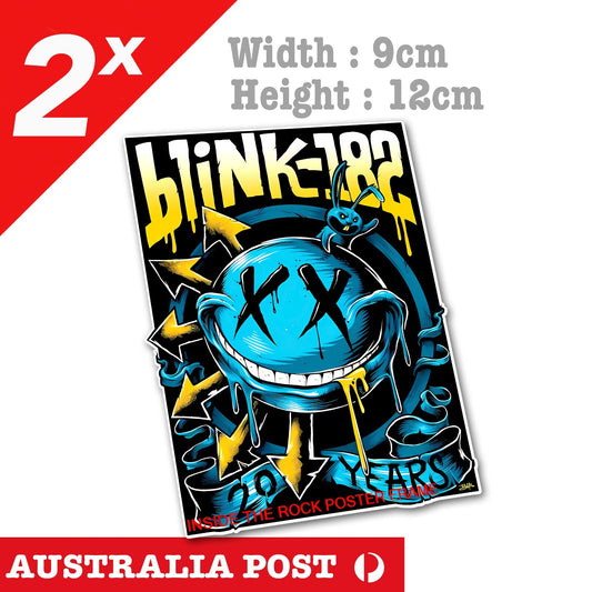 Blink-182 Rock Band Angry RABBIT Logo, Nostalgic Blink Rock Logo Sticker