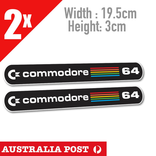 Commodore 64 Retro Vintage Computer Logo Vinyl  Sticker 