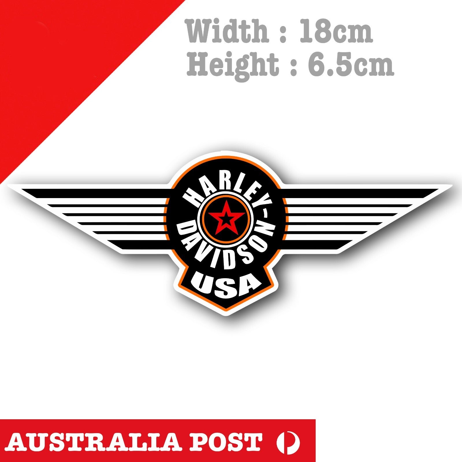 Harley Davidson Motorcycle  Logo ,Round Wing Logo, Helmet, Fuel Tank Sticker