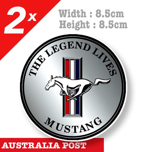 Ford Mustang  The Legend Lives Vintage Sticker