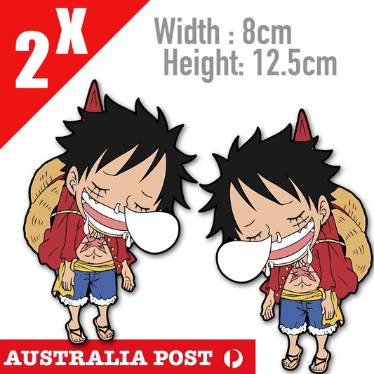 One Piece - Anime - Monkey D. Luffy Chibi  Laptop , Car  Funny Sticker