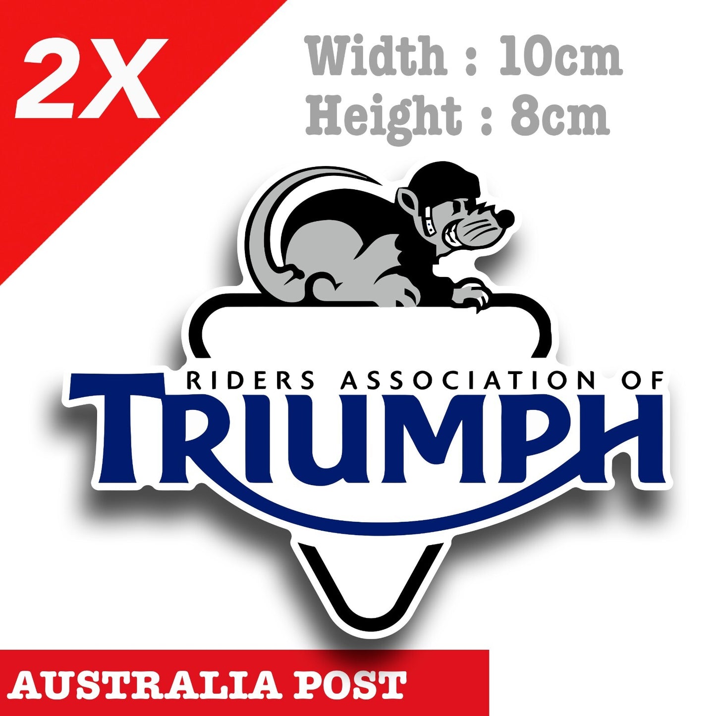 Triumph Motorcycle Riders Association , Helmet Bike Logo vinyl Sticker