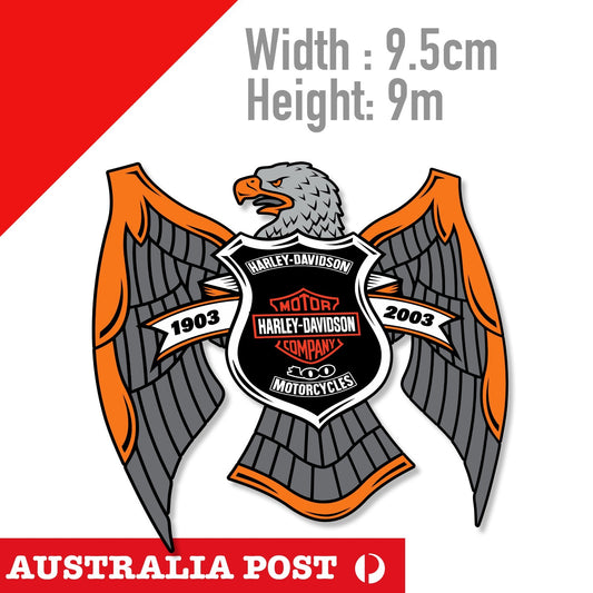 100 Year Anniversary Harley Davidson Eagle Wing logo Motorcycle Decal Sticker