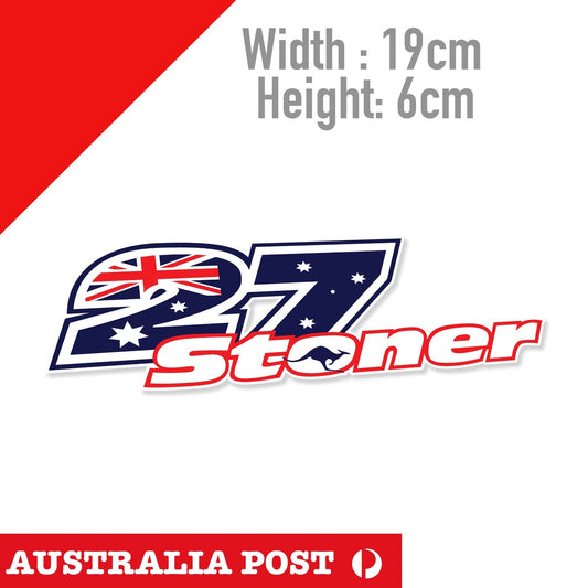Helmet Aussie star Casey Stoner 27  Laptop , Car  Decal Sticker 