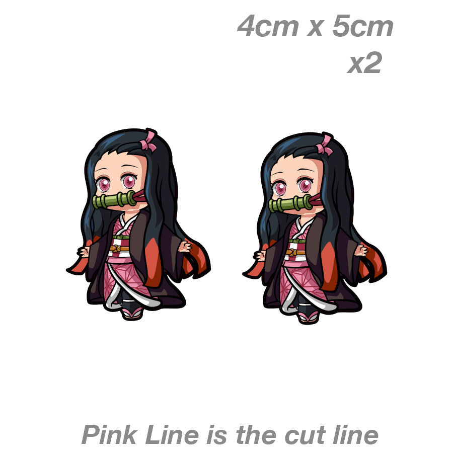 Nezuko Baby face - Demon Slayer JDM Small Laptop, Bar, Fridge Sticker 
