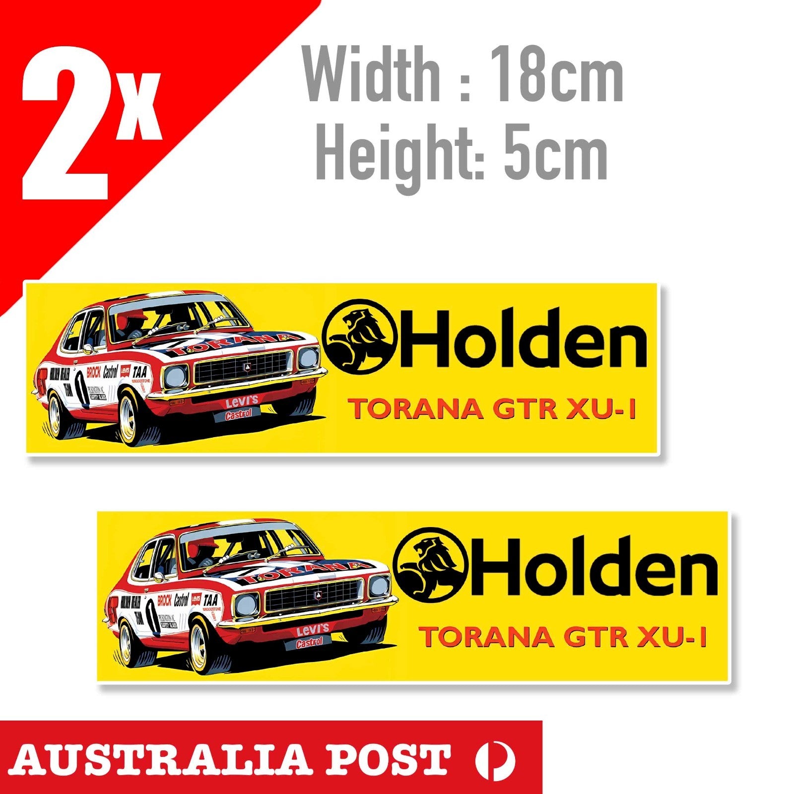 HOLDEN 1978  GTR UX-Torana- Legend Series Supercars Australia Decal Sticker